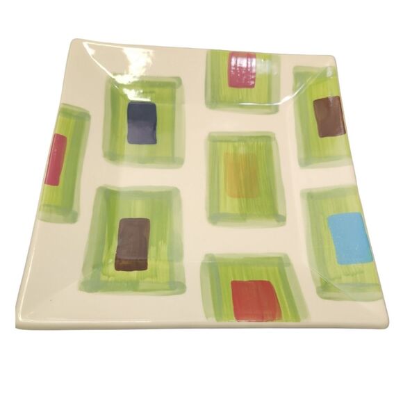 Gail Pittman Signed Bossanova Square Plate - Picture 1 of 2
